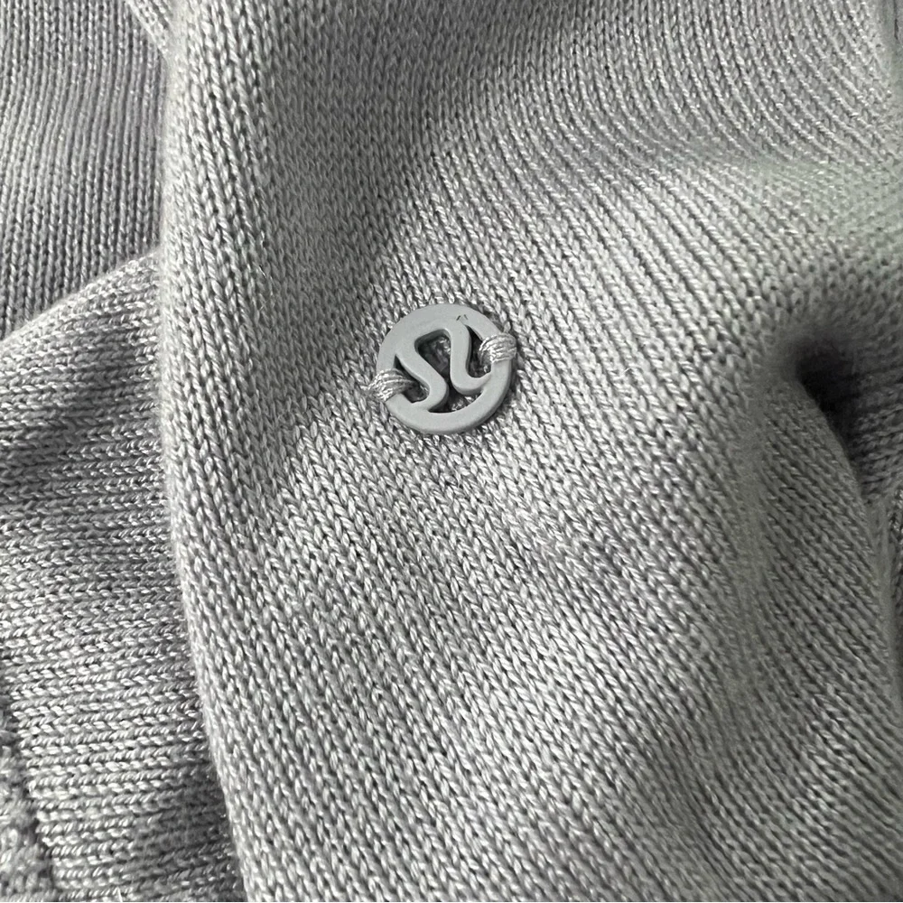 Lululemon Back to Balance Long Sleeve Cashlu Iced Iris Open Back Sweater